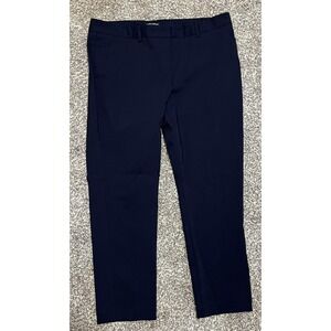 Mario Serrani Dress Pants Womens 14 Navy Blue Stretch Straight Leg Work Office